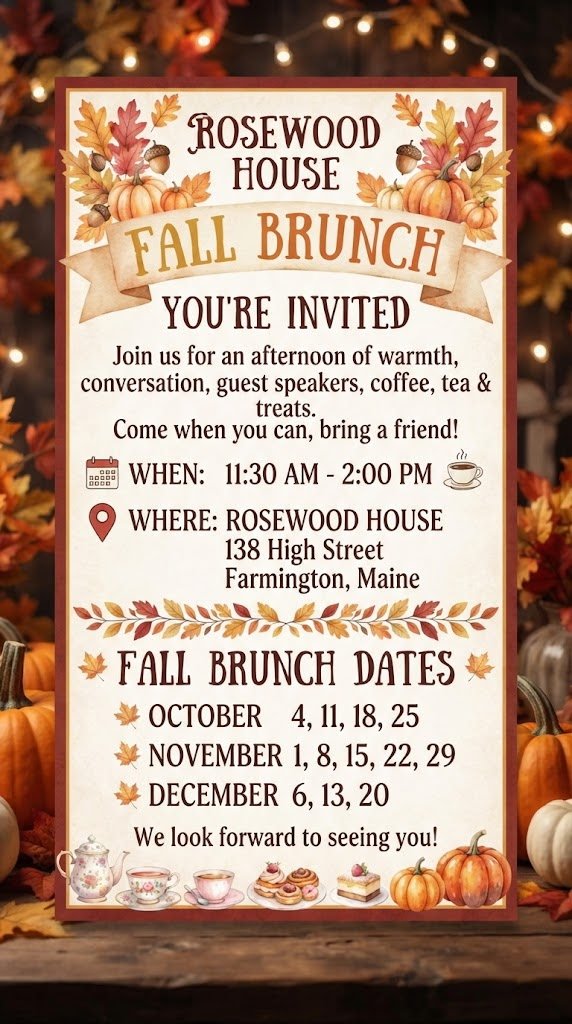 Rosewood House Fall Brunch invitation